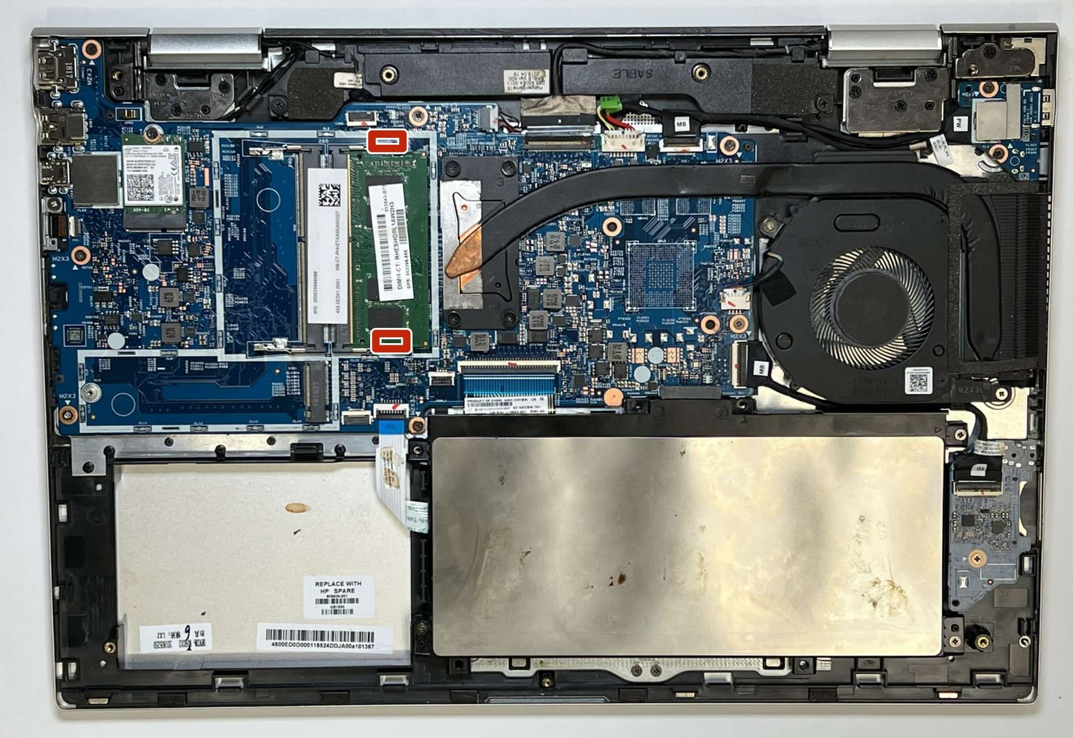 Internal Photo of HP ENVY X360 15-CN 15M-CN0011DX USB CN-0NJP7H Power Button Board Cable (HP Envy x360 15m-cn0011dx)